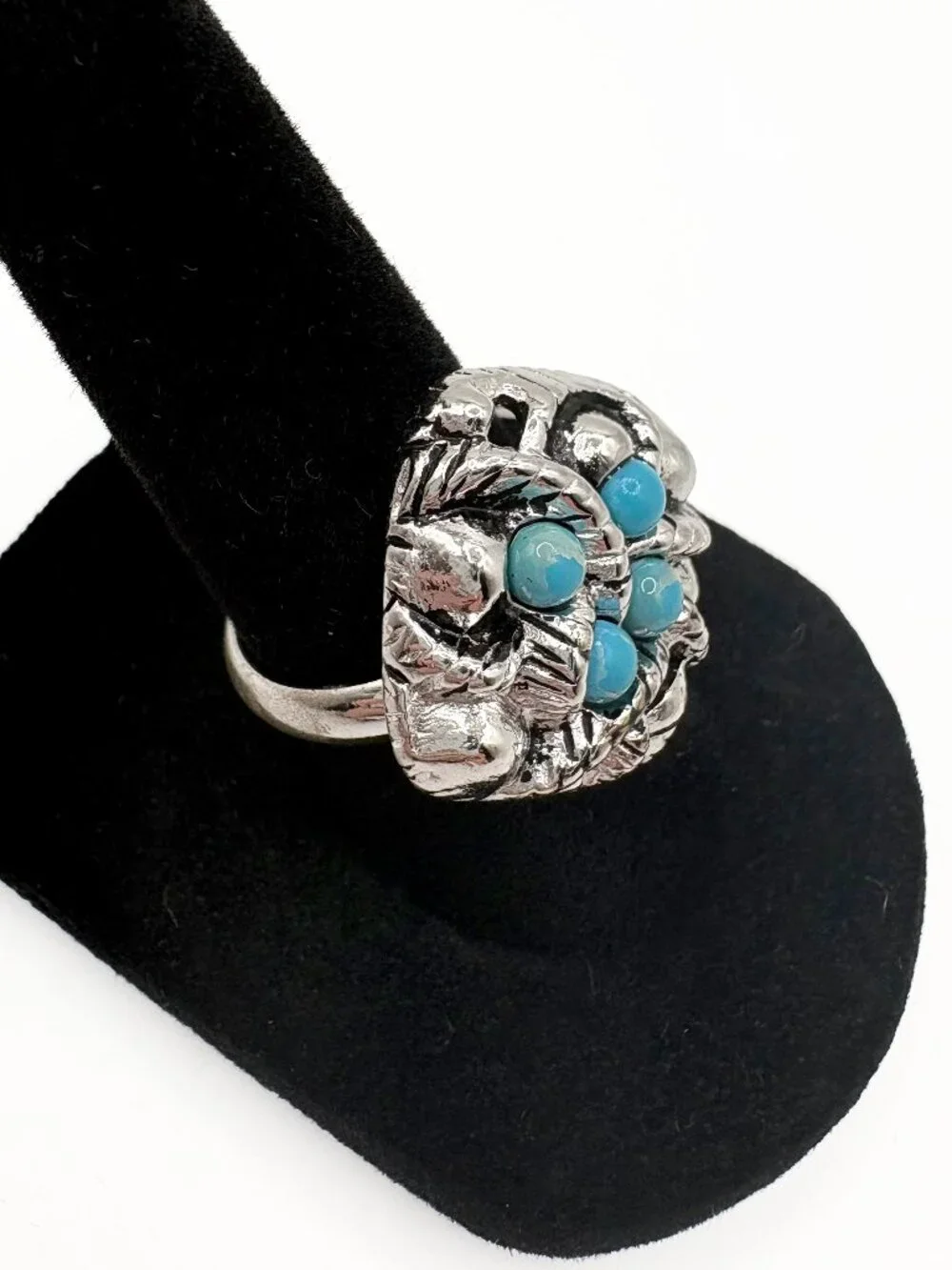 Vintage Avon Faux Turquoise Ring Sierra Collection 1975